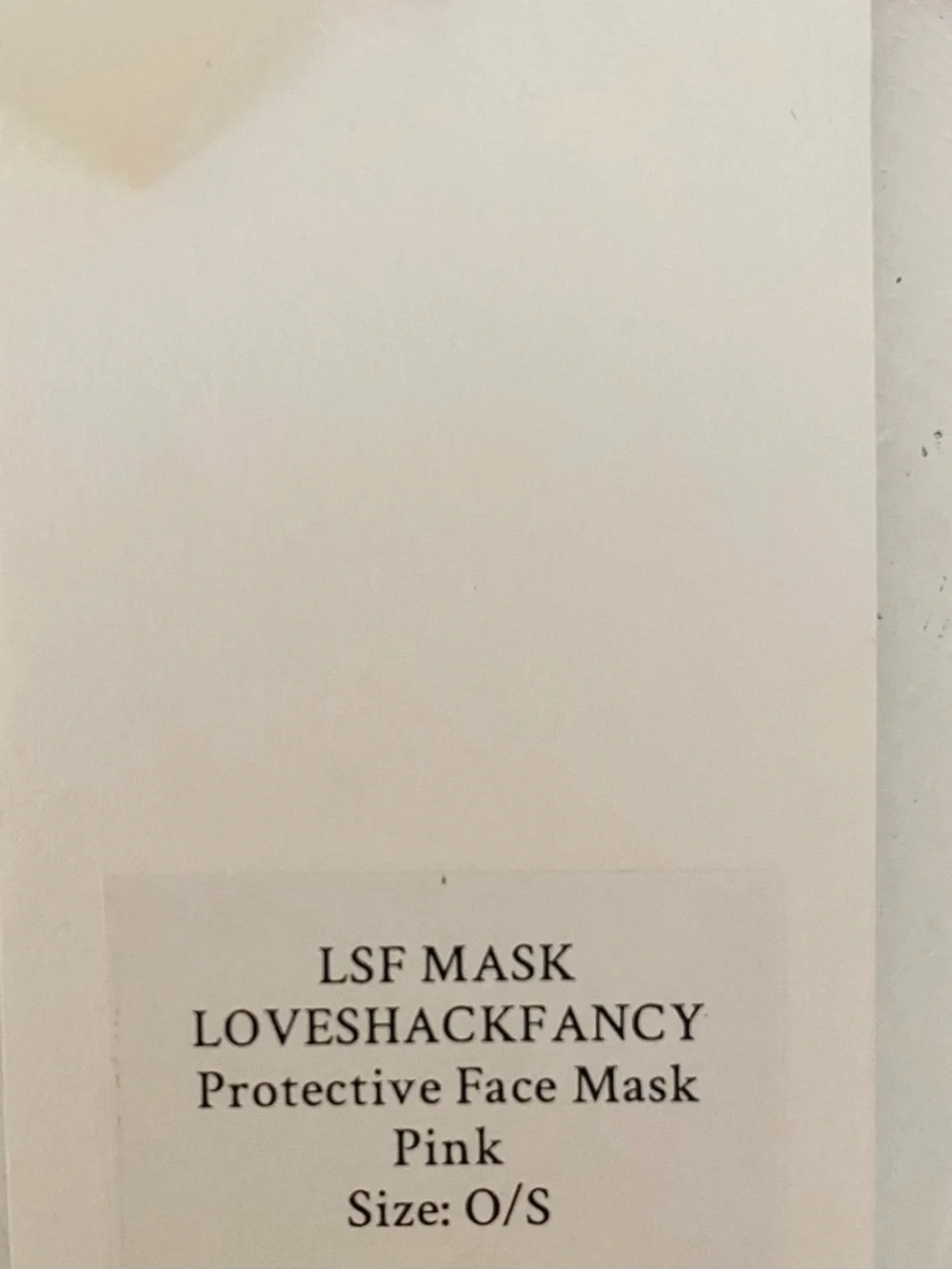 LoveShackFancy Pink Embroidered Mask with Blue Trim